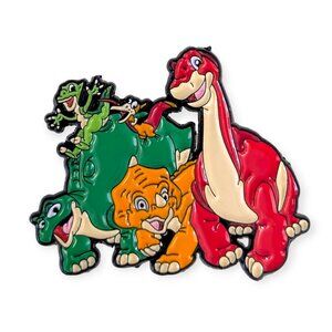 Land Before Time Fantasy Enamel Pin: Littlefoot, Cera, Spike, Petrie, and Ducky